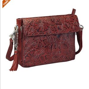 Concealed-Carry Tooled Handbag
